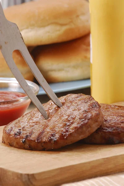 Carne de hambúrguer — Fotografia de Stock