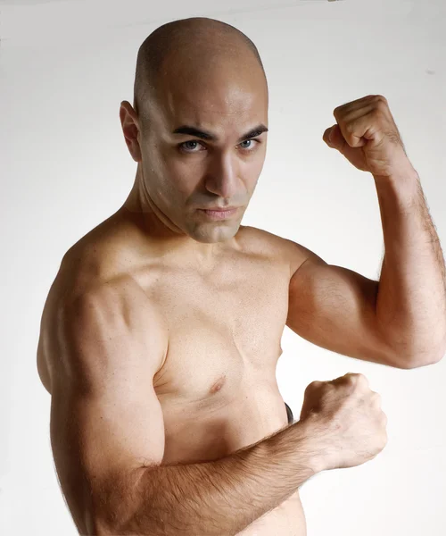 Strong fighter man portrait — Stock Photo, Image