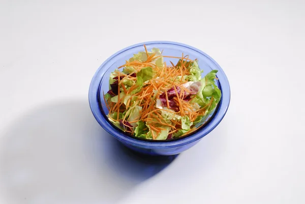 One vegetable salad bowl on white background. — Stock Photo, Image