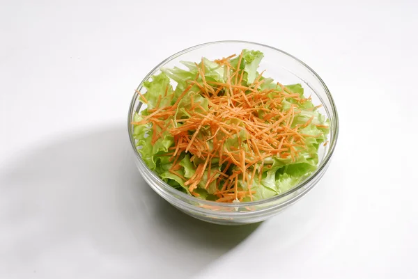 One vegetable salad bowl on white background. — Stock Photo, Image