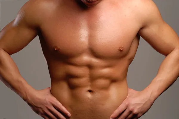 Shaped man abdominal muscle. — Stock Photo, Image