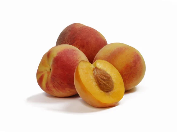 Peach isolated over whiet — Stock Photo, Image