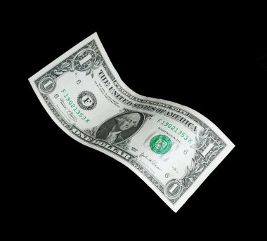 One dollar bill clipart