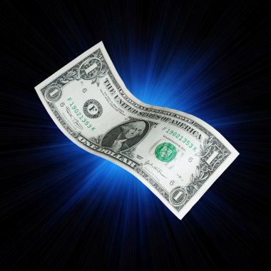 bir dolarlık banknot mavi yıldız Flash