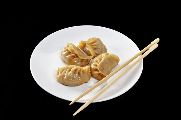 Chinese food ravioli on dish. — Stock Photo, Image