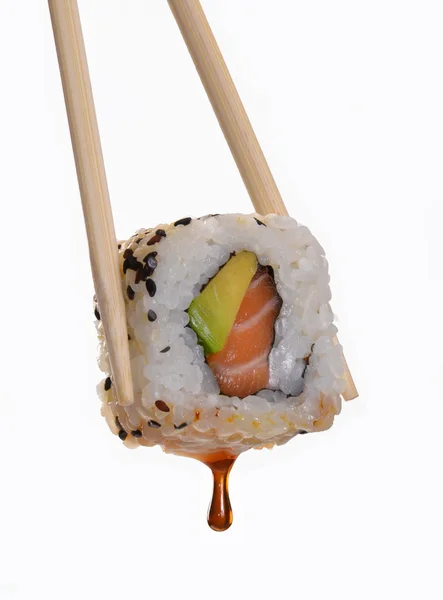 Rollo de sushi de salmón — Foto de Stock