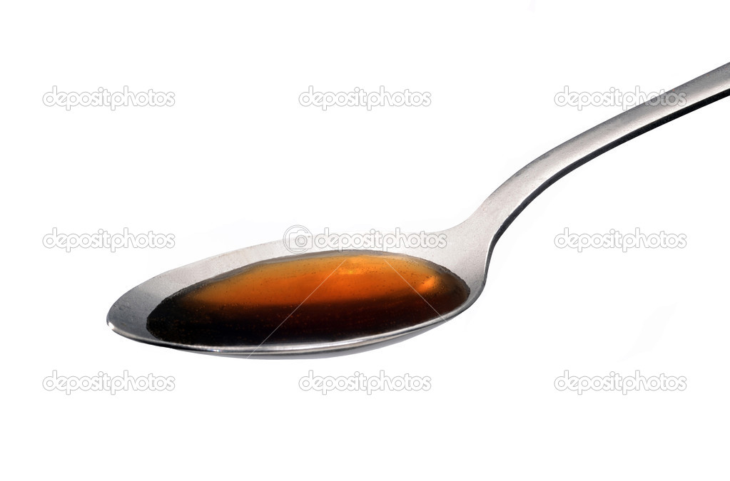 Teaspoon with medicine syrup