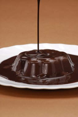 Chocolate cream on chocolate pudding clipart