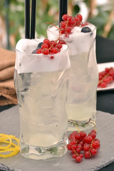Bebidas de cóctel de frutas de limón y bosque — Foto de Stock