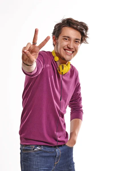 Young expressive and happy guy — Stock Photo, Image