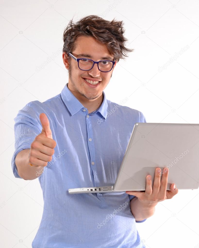 Businessman  working on computer laptop