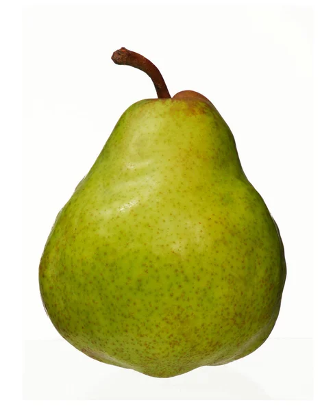 One Fresh Pear White Background — Stock Photo, Image