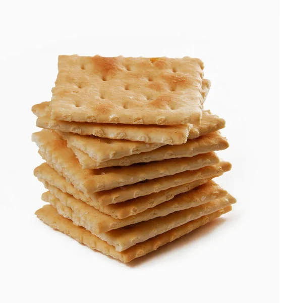 Pilha Refrigerante Cracker Isolado Fundo Branco — Fotografia de Stock