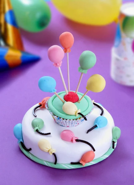 Baby Party Cake Birthday Party Table Background — Stok fotoğraf