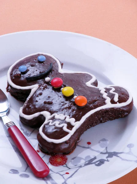 Chocolate Carnival Cupcake Plate Teaspoon — Foto de Stock