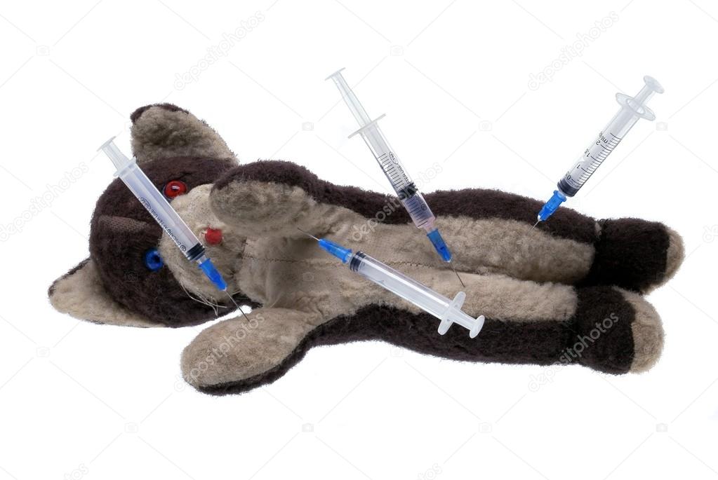 Spuiten met speelgoed