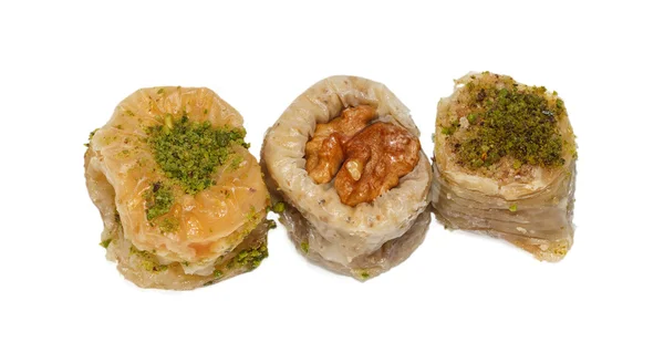 三个 baklavas — 图库照片