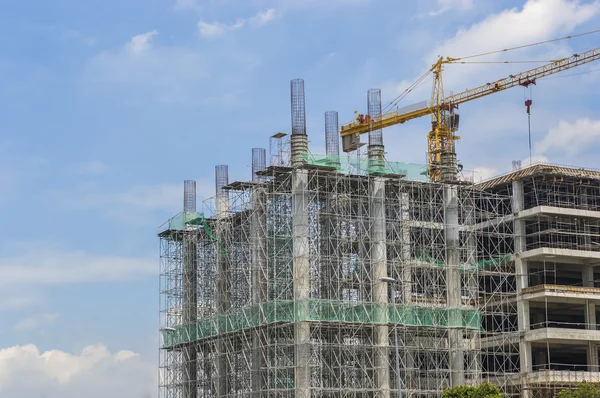 Construction site with crane — Stock Photo, Image