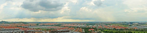 Panorama-Terrassenhaus — Stockfoto