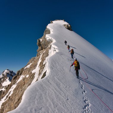 Climbing a mountain clipart