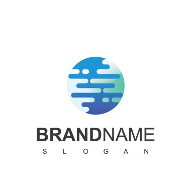 Soyut Küre Logosu Tasarım Şablonu