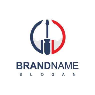 Servis ve Amblemi Tornavida Sembolü ile Onar