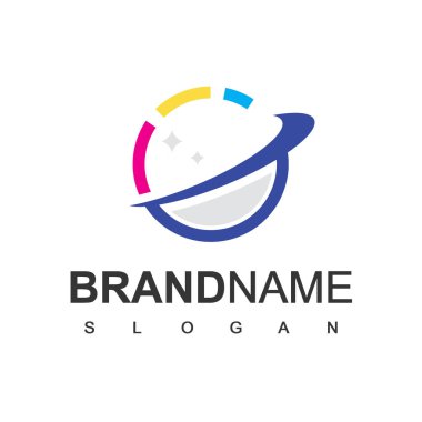 Teknoloji Logosu Dünya Tasarım Şablonu