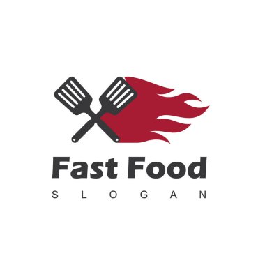 Fast Food Logo şablonu