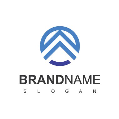 Emlak Logosu tasarım şablonu. Çatı logo vektörü.