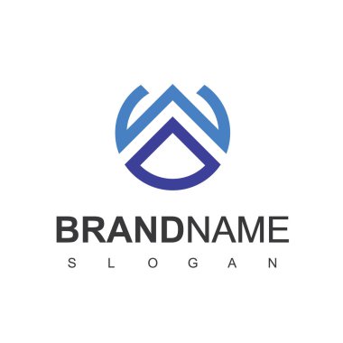 Emlak Logosu tasarım şablonu. Çatı logo vektörü.