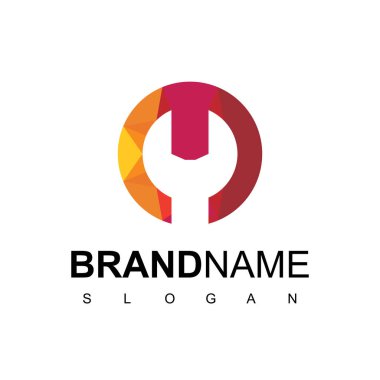 Otomatik Onarım Servis Logo Tasarım Şablonu