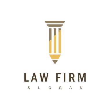 Hukuk Firması Logo Tasarım Vektörü
