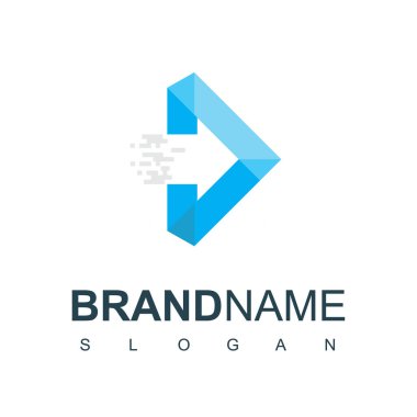 Ok Logosu Tasarım Şablonu. Nakliye İşletme Sembolü