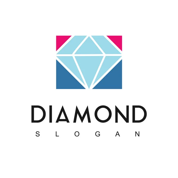 Wzór Diamentowego Logo Ikona Biżuterii — Wektor stockowy