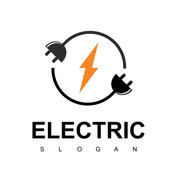 Elektrisk Logotyp Design Mall Bultenergisymbol — Stock vektor