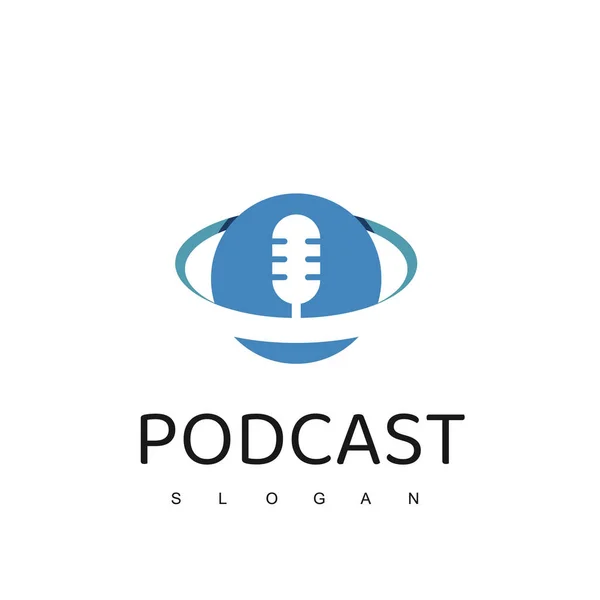 Podcast Logo Design Template — Stock Vector
