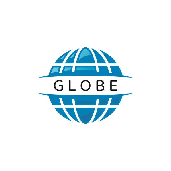 Plantilla Diseño Logotipo Globe — Vector de stock