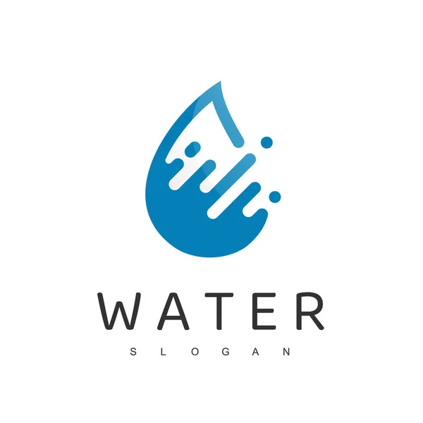 Water Logo Druppel Mineraal Water Bedrijf Pictogram — Stockvector