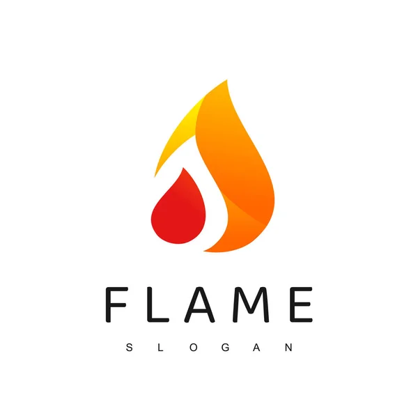 Flamme Logo Design Vorlage — Stockvektor