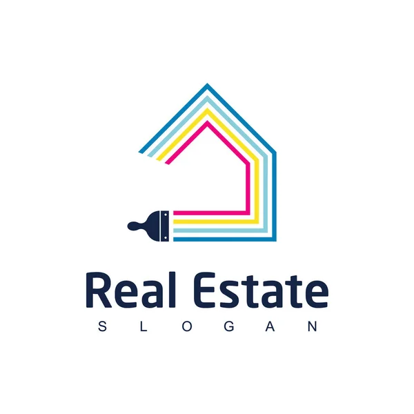 Вектор Дизайна Логотипа Компании Real Estate Logo House — стоковый вектор