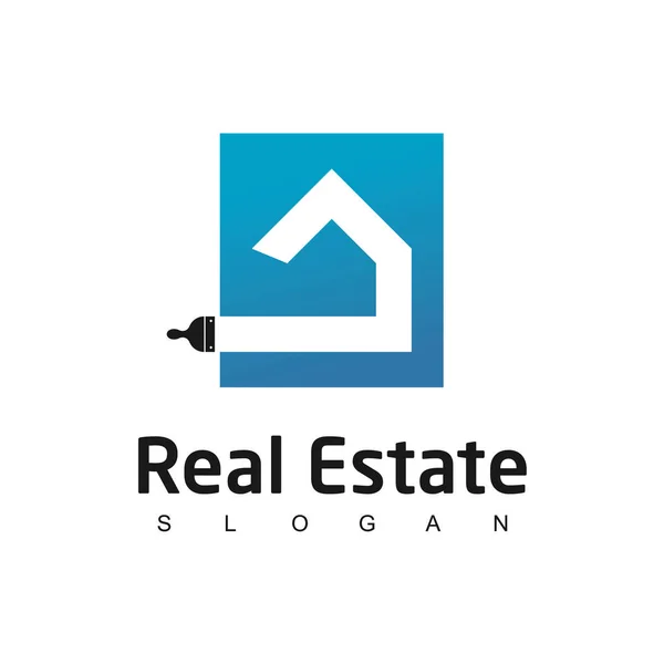 Вектор Дизайна Логотипа Компании Real Estate Logo House — стоковый вектор