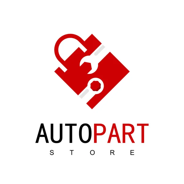 Automotive Store Logo Design Template Inglês Saco Compras Vector Design — Vetor de Stock