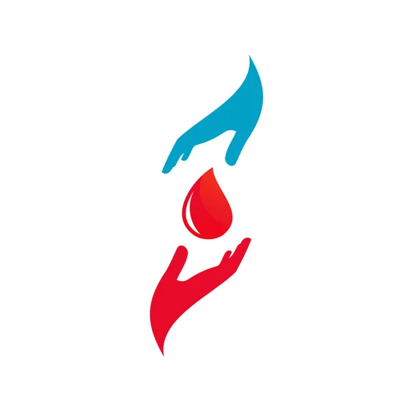 Kan Bağışı Logosu Tasarım Şablonu — Stok Vektör