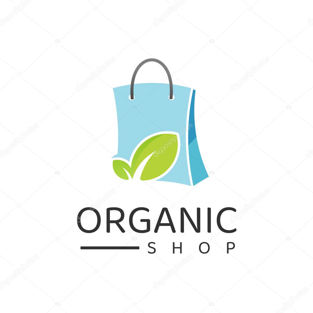 Shopping Logo Design Template, Organic,Natural, Herbal Store Logo