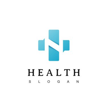 Tıbbi Haç ve Sağlık Eczanesi Logo Vektör Şablonu N Başlangıç Sembolü