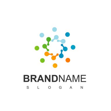 Molekül, Teknoloji Logosu Tasarım Şablonu