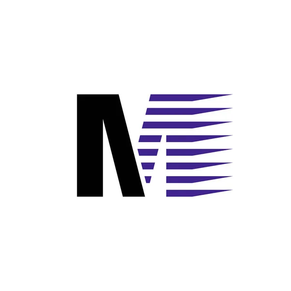 Lettera Logo Logo Rapido Movimento Simbolo Monografico Monocromatico Minimale Creativo — Vettoriale Stock