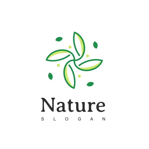 Abstrakte Grüne Logo Design Vorlagen Für Natürliche Und Biologische Lebensmittel — Stockvektor