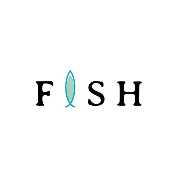 Πρότυπο Σχεδίασης Λογότυπου Ψαριών Seafood Εστιατόριο Κατάστημα Και Ψάρεμα Εικονίδιο — Διανυσματικό Αρχείο