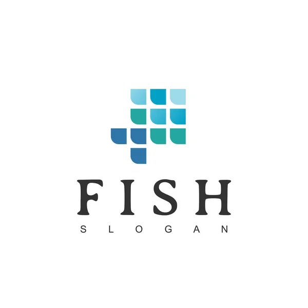 Inpiración Diseño Logotipo Pescado — Vector de stock